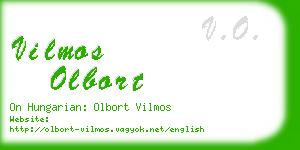vilmos olbort business card